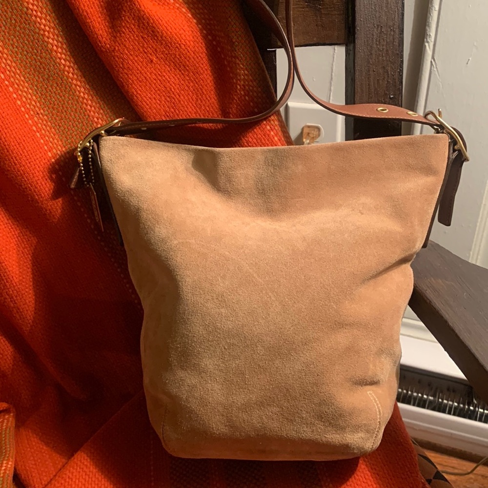Coach 9187 Suede legacy bucket handbag